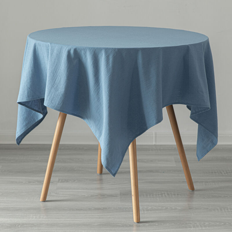 Deerlux 100% Pure Linen Washable Tablecloth Solid Color, 52" x 52" Square White