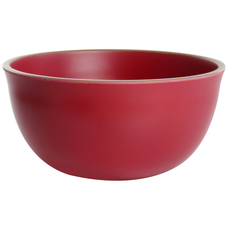 Gibson Home Rockabye 4 Piece Melamine Cereal Bowl Set in Dark Pink