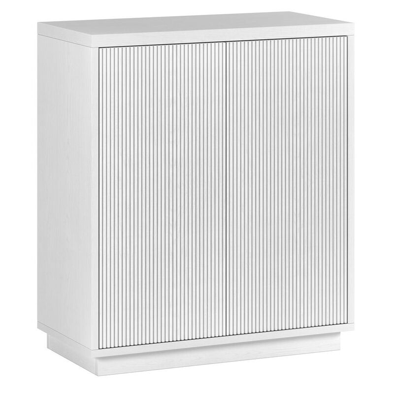 Hudson&Canal Alston 28 Wide Rectangular Accent Cabinet in White