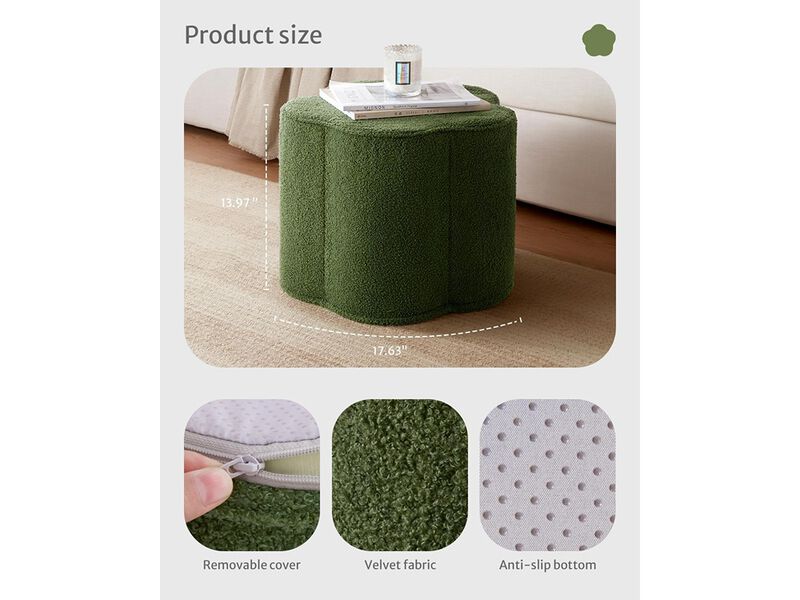 Comfy Floral Ottoman for Living Room