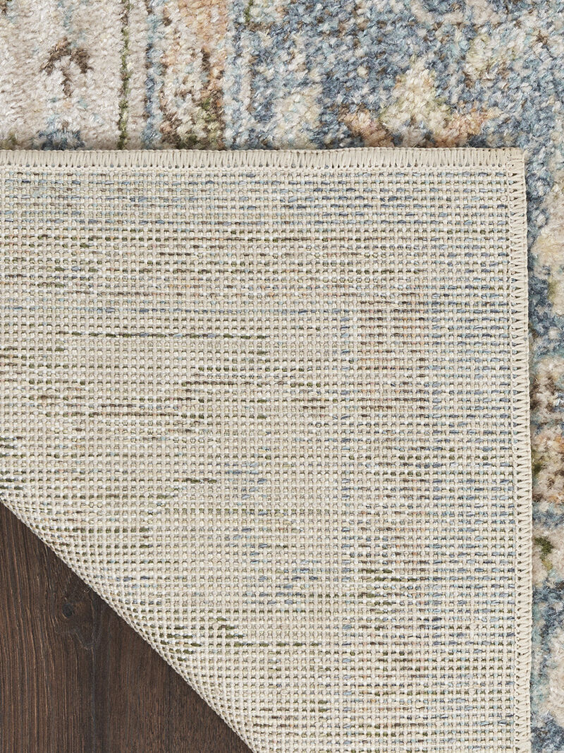 Astra Machine Washable ASW11 Silver/Blue 3'3" x 5' Rug