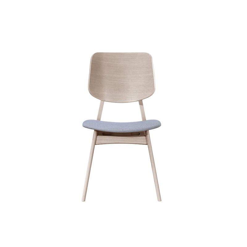 New Classic Furniture Oscar Wood Back Dining Chair (Set of 2), White Ash