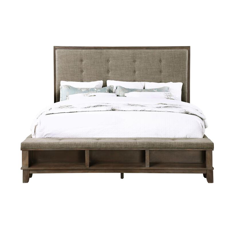 New Classic Furniture Furniture Cagney California King Solid Wood Bed in Brown