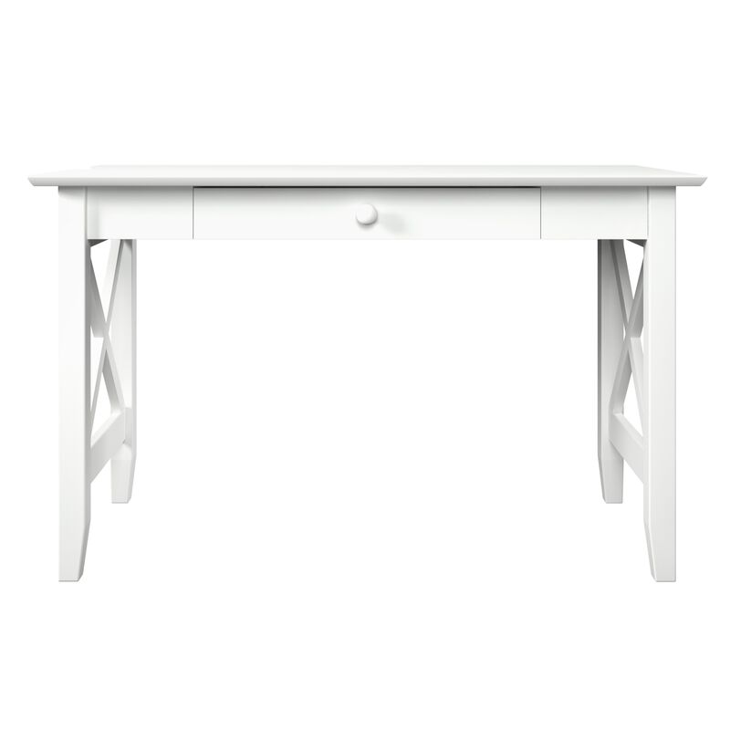 Atlantic Furniture X Design Desk with Drawer & Charging Station in White