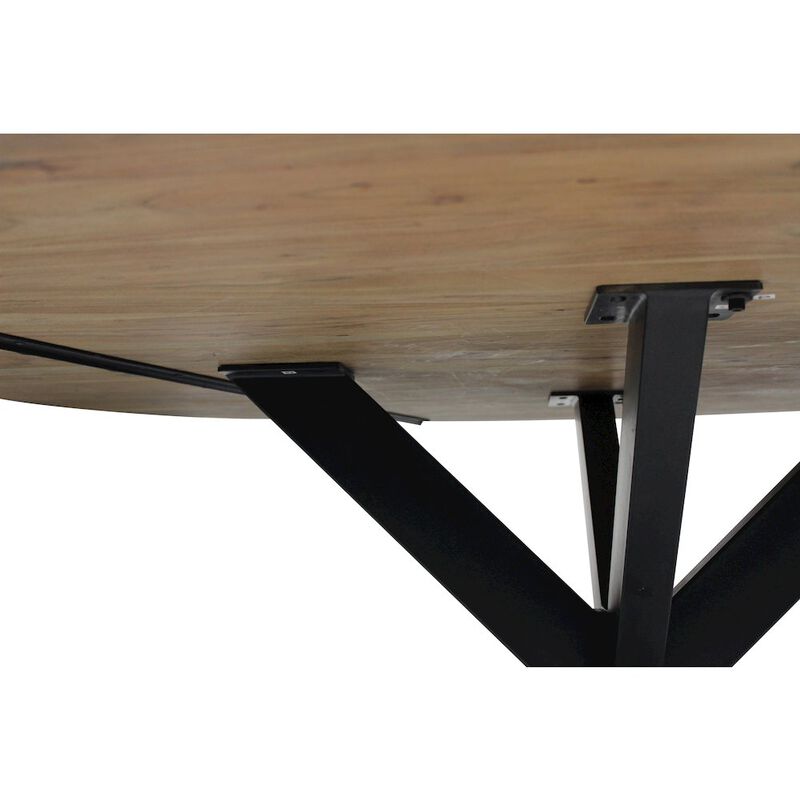 Alex Hamilton Felix 60 Dining Table with Iron Legs