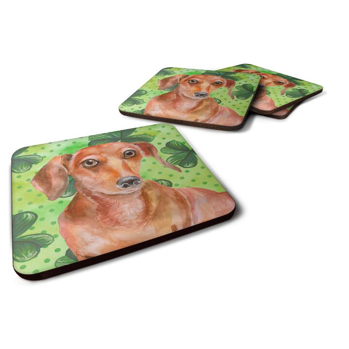 Caroline's Treasures Red Dachshund St Patrick's Decorative coasters, Multicolor