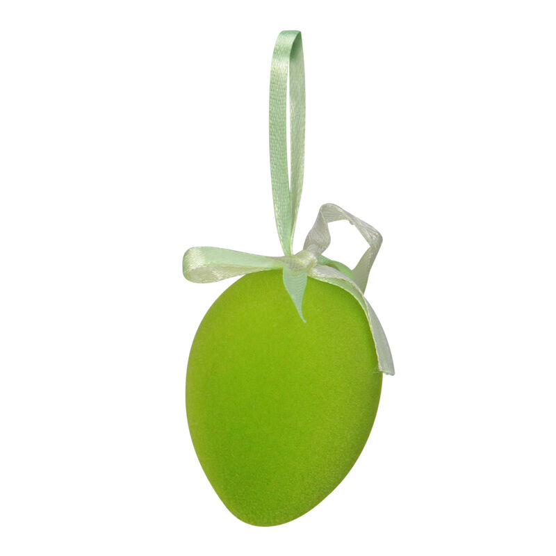 Club Pack of 12 Orange and Green Spring Easter Egg Ornaments 2.5"