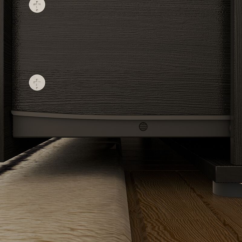 FUFU&GAGA 6-Drawer TV Stand with Sleek Design, Ample Storage, (63" W x 15.7" D x 19.7" H), Black