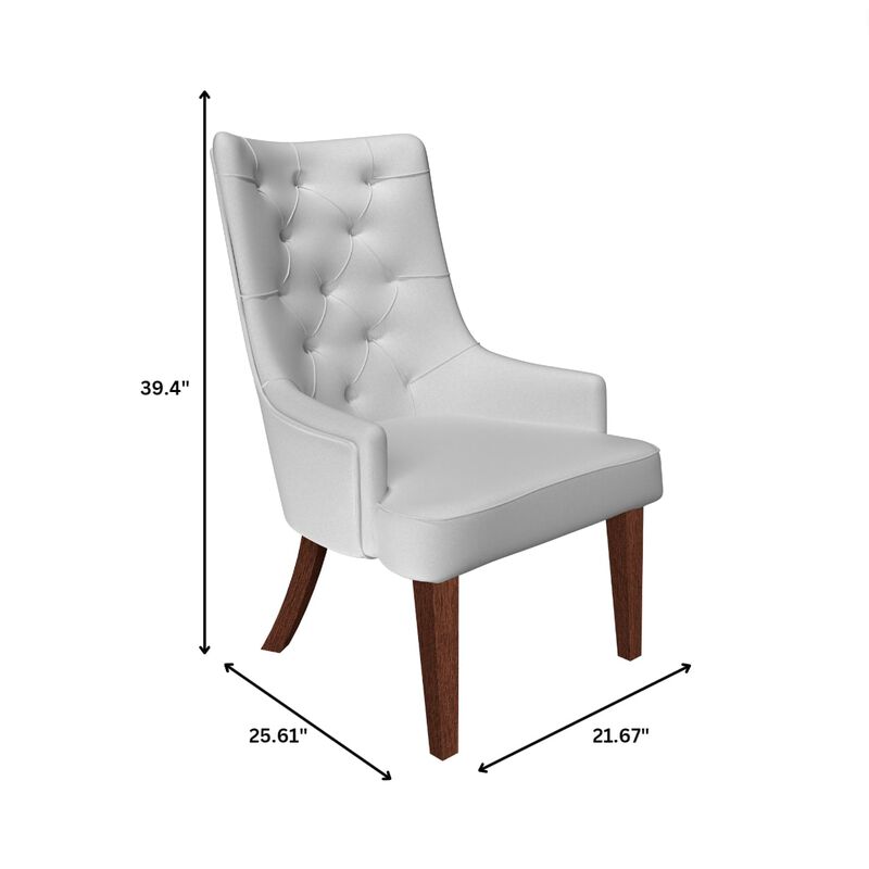 Leisuremod Spruce Collection Modern Wooden Dining Chair in Charcoal Grey Set of 4