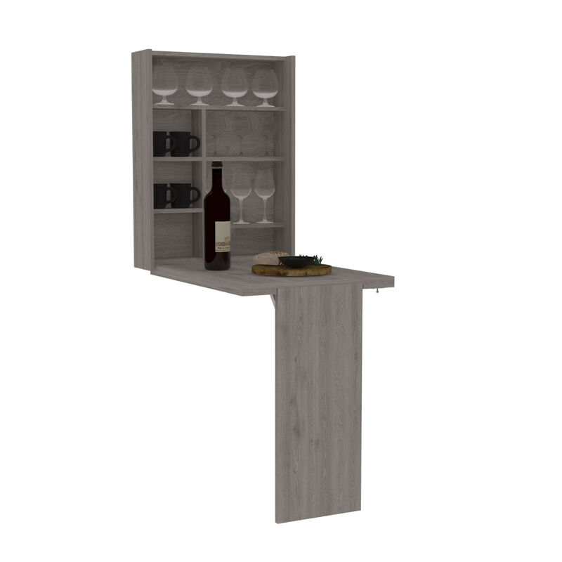 DEPOT E-SHOP Toscana Wall Double Door Cabinet, Two Shelves, Light Gray