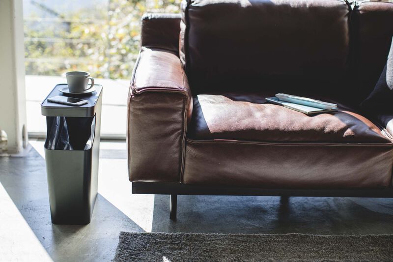 Side Table Trash Can