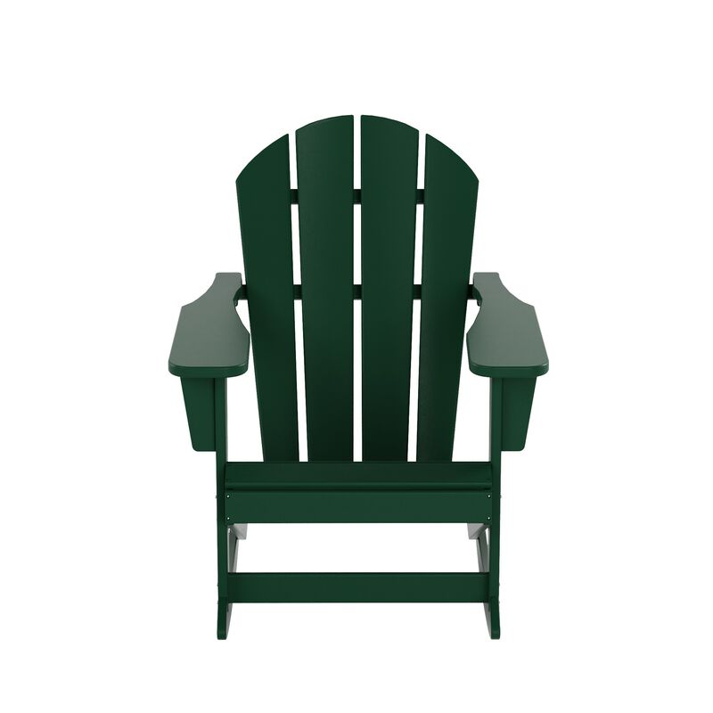 WestinTrends 3-Piece Outdoor Patio Rocking Adirondack Chairs with Side Table Set