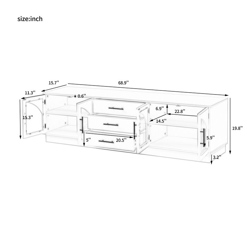 Merax Entertainment Center Media Console TV Stand