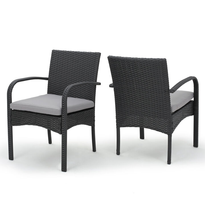 Merax PE Rattan Outdoor Dining Chairs 2 PCS Merax PE Rattan Outdoor Dining Chairs 2 PCS