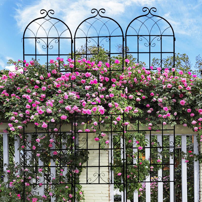 Sturdy Metal Garden Trellis, 4-Pack Rustproof Plant Support for Vines & Flowers