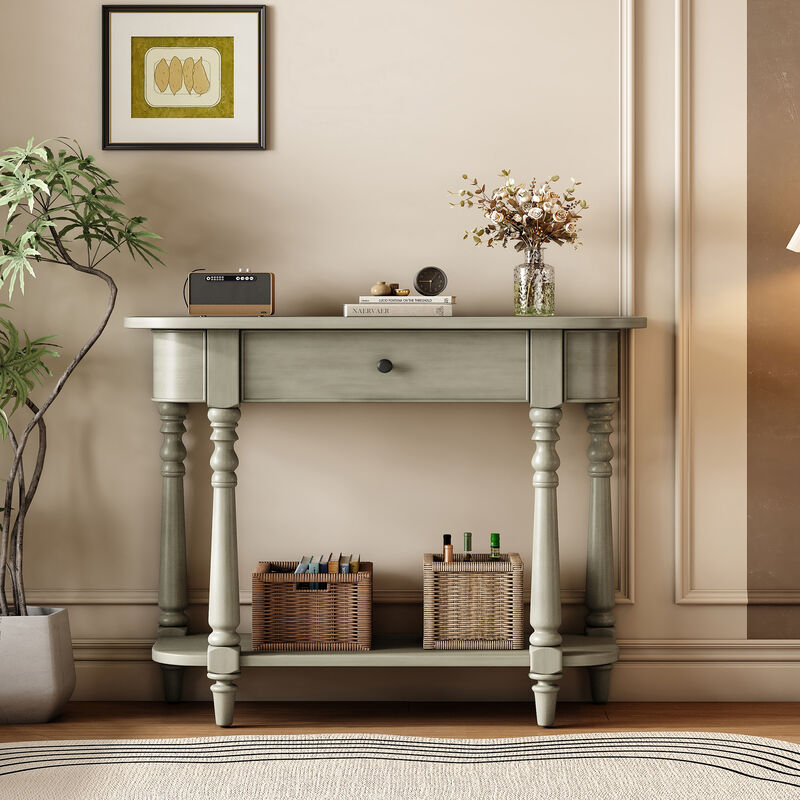 Merax Retro Entryway Console Table