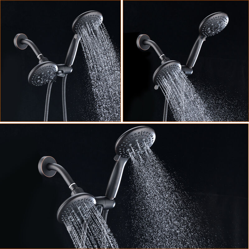 6 Function Rain Shower Head with Handheld - Valve Included