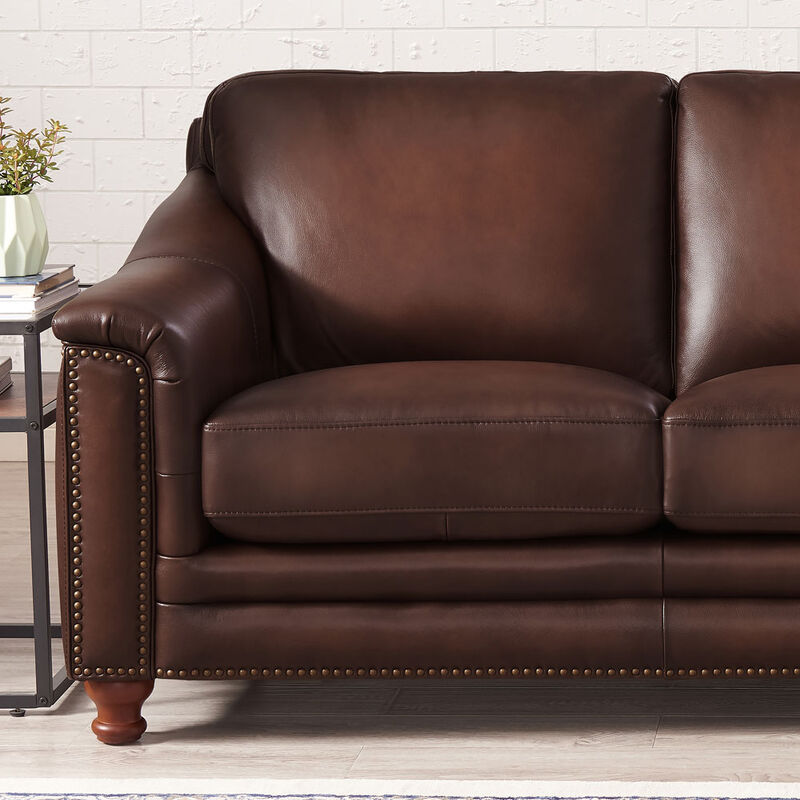 Belfast Top Grain Leather Loveseat