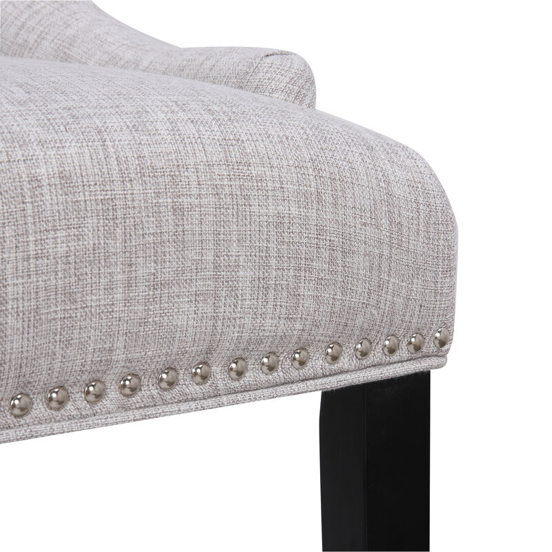 WestinTrends Upholstered Wingback Button Tufted Dining Chair