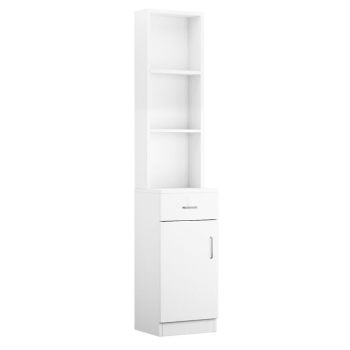 Standing 5 Compartments 1 Drawer 1 Door MDF Barber Cabinet