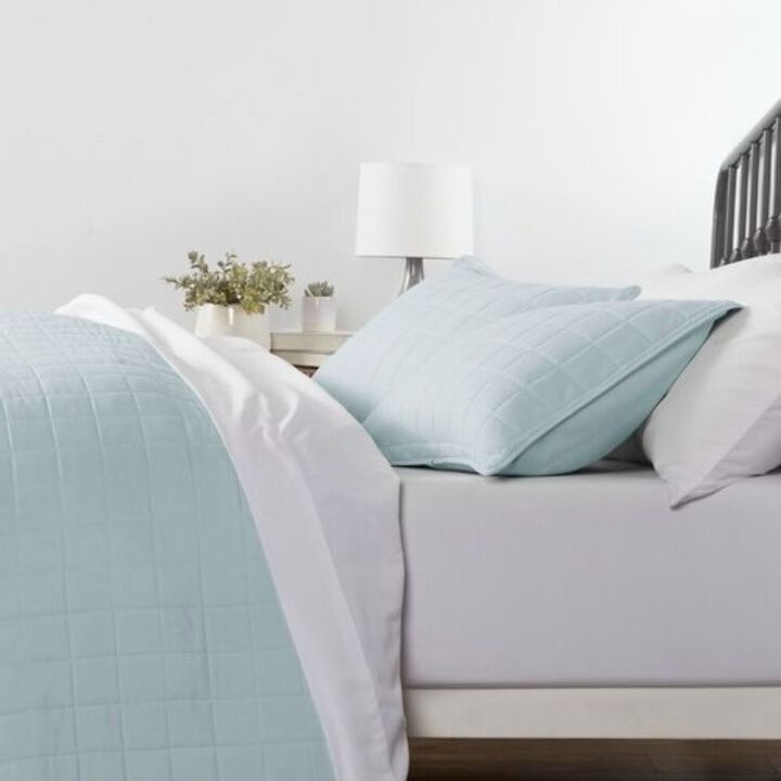 Hivvago 3 Piece Microfiber Farmhouse Coverlet Bedspread Set
