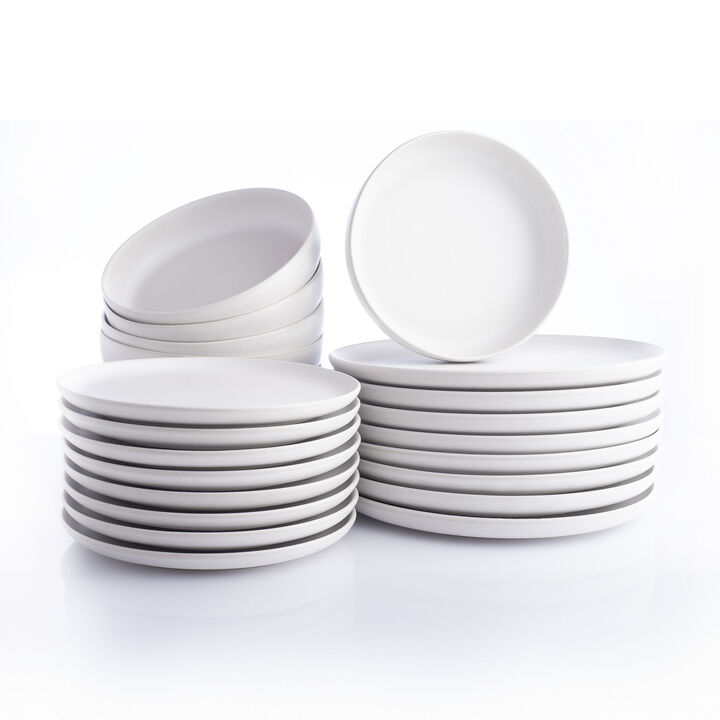 Porto by Stone Lain Macchio Stoneware 24 Piece Dinnerware Set