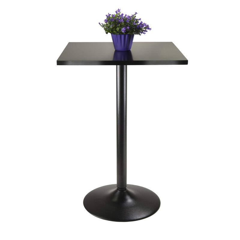 Yardlio "Black Round Pub Table: Cozy, Stylish, and Versatile