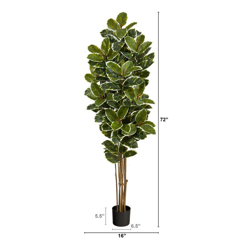 Hivvago 6 Feet Oak Artificial Tree UV Resistant (Indoor/Outdoor)