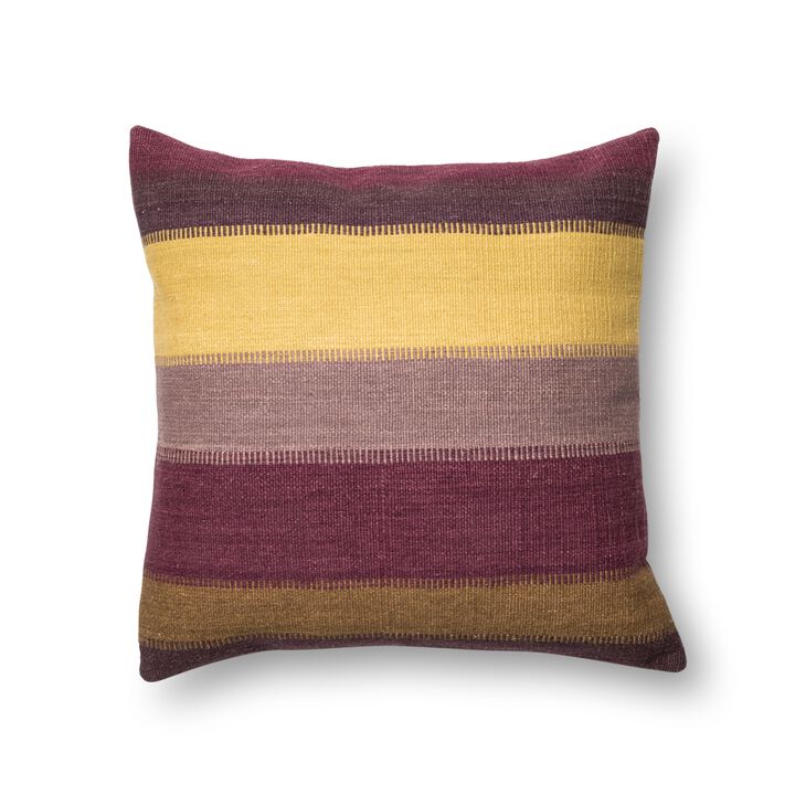 P0164 Plum/Multi 22"x22" Poly Pillow
