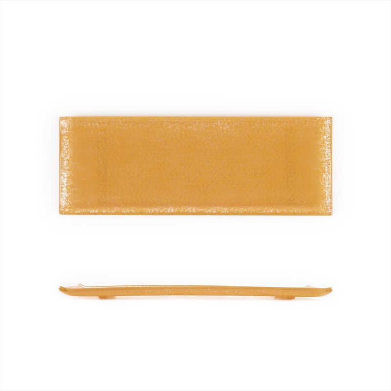 Glass Dinnerware 13.75" x 5" x h:0.5" Rectangular Glass Platter (Set of 2)