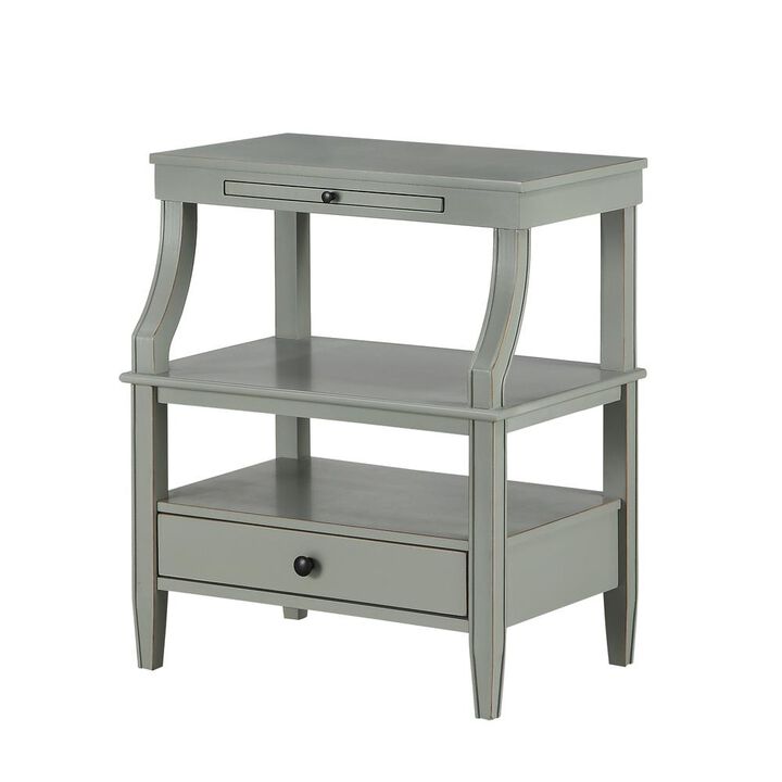 Comfort Pointe Newton Antique Grey Storage Nightstand
