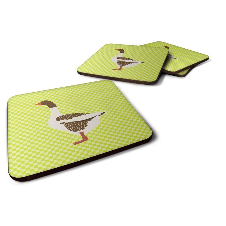 Caroline's Treasures Pomeranian Rogener Goose Green Decorative Coasters, 3.5, Multicolor