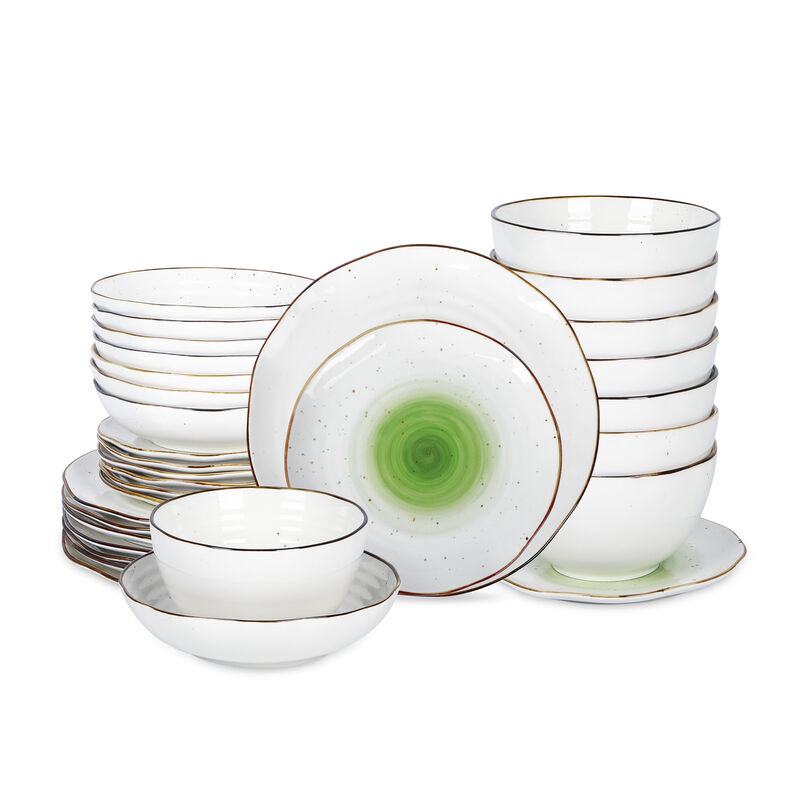 Christian Siriano Luma Porcelain 32 Piece Dinnerware Set