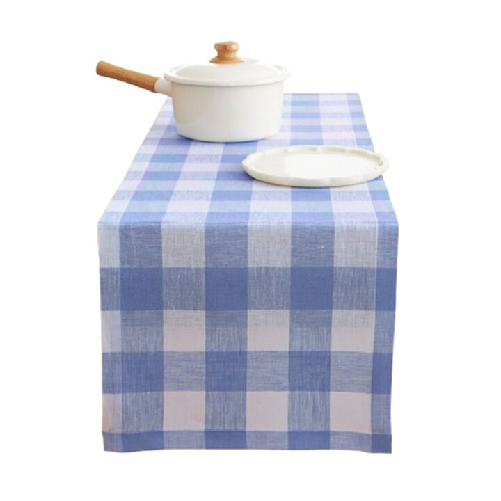 Solino Home 100% Pure Linen Table Runner | Buffalo Check