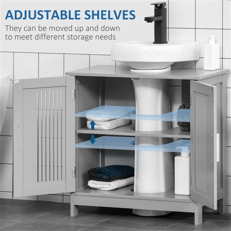 Space-Saving Bathroom Storage Cabinet with Adjustable Shelves