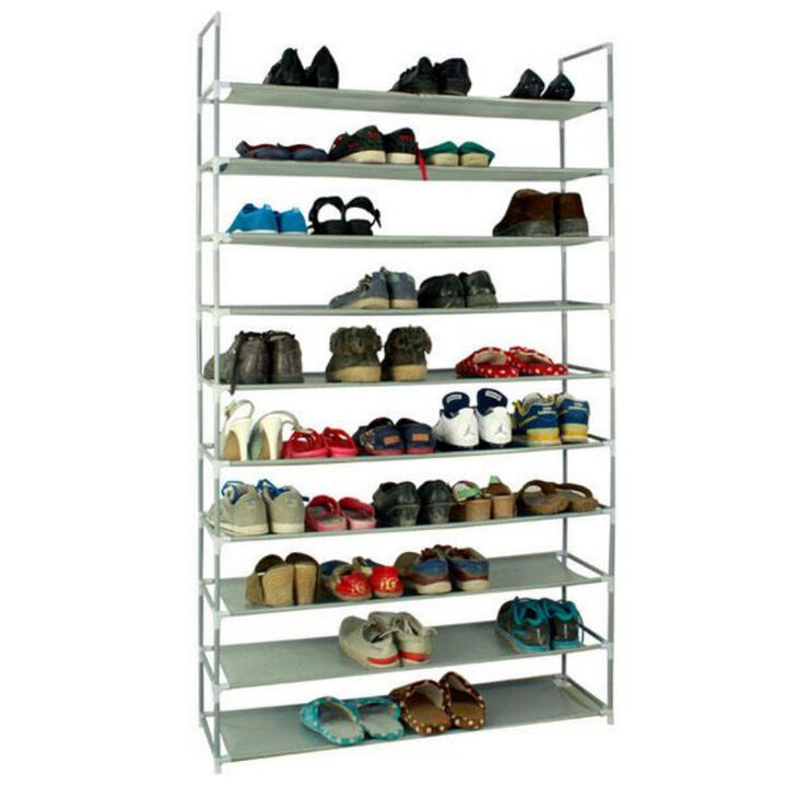 10-Layer Shoe Rack with Ultra Large Capacity, Non-Woven Fabric and Steel Storage Organizer 10-Layer Shoe Rack with Ultra Large Capacity, Non-Woven Fabric and Steel Storage Organizer