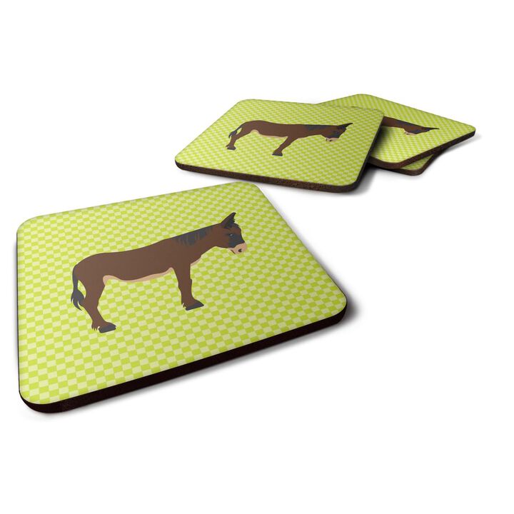 Caroline's Treasures Zamorano-Leones Donkey Green Decorative coasters, 3.5, Multicolor
