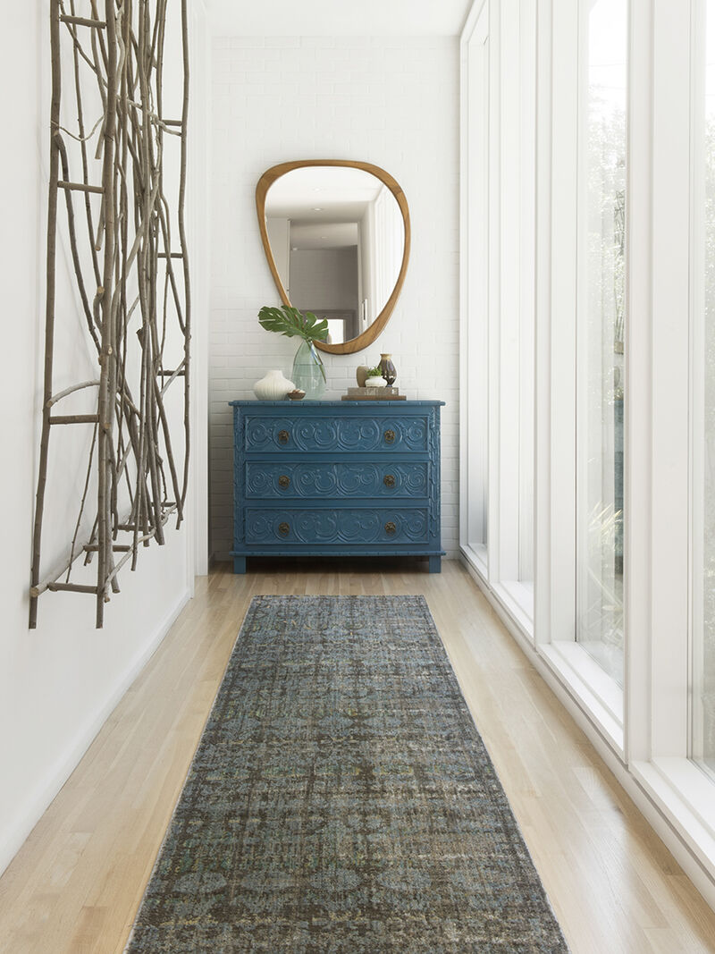 Javari JV07 Steel/Lagoon 7'10" x 10' Rug