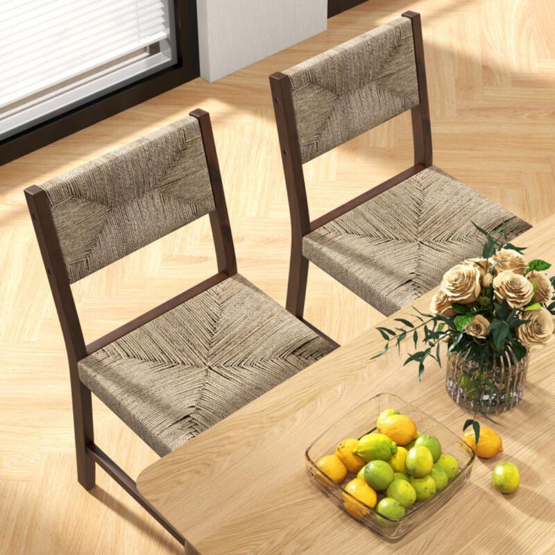 Hivvago Wooden Dining Chair Set of 2 for Kitchen Dining Room