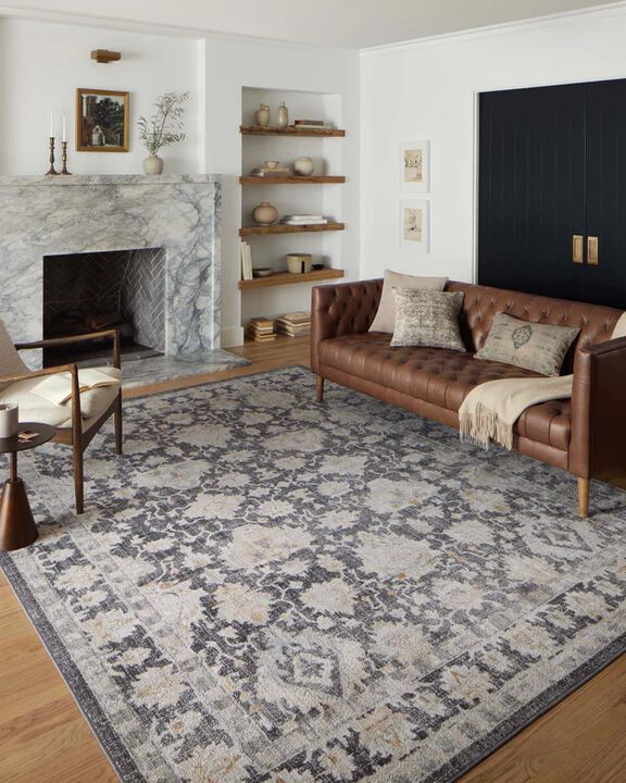 Monroe MON05 Charcoal/Natural 5'3" x 7'9" Rug