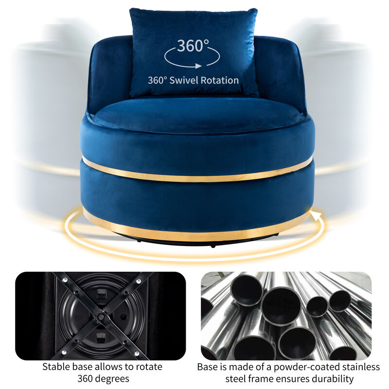 Merax Modern Velvet Upholstered Accent Chair