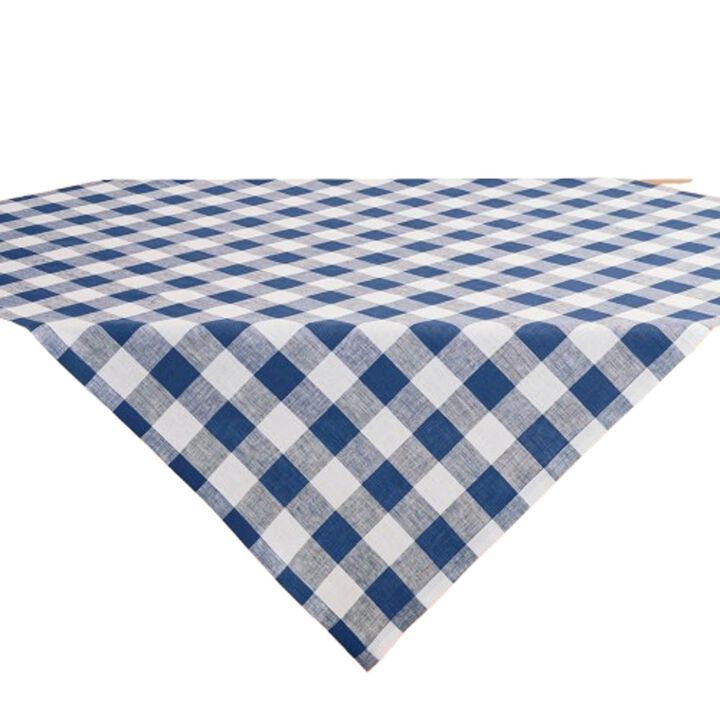Solino Home 100% Pure Linen Table Throw 52 x 52 Inch | Buffalo Check Solino Home 100% Pure Linen Table Throw 52 x 52 Inch | Buffalo Check