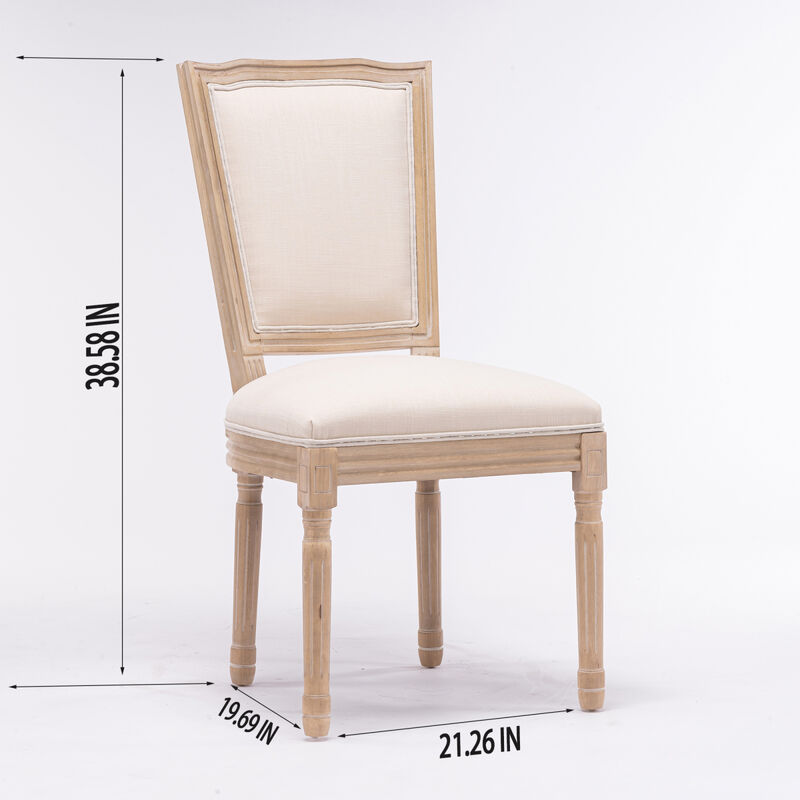 Antique French Style Dining Chairs, Set of 2