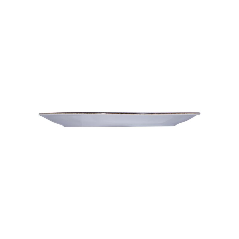 Tierra 14.25" x 11" x h:1.25" Oval Brown Porcelain Platter