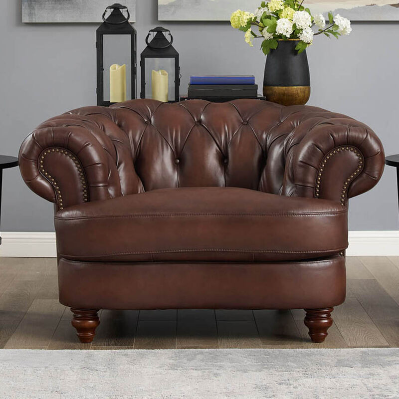 Newport Top Grain Leather Chair