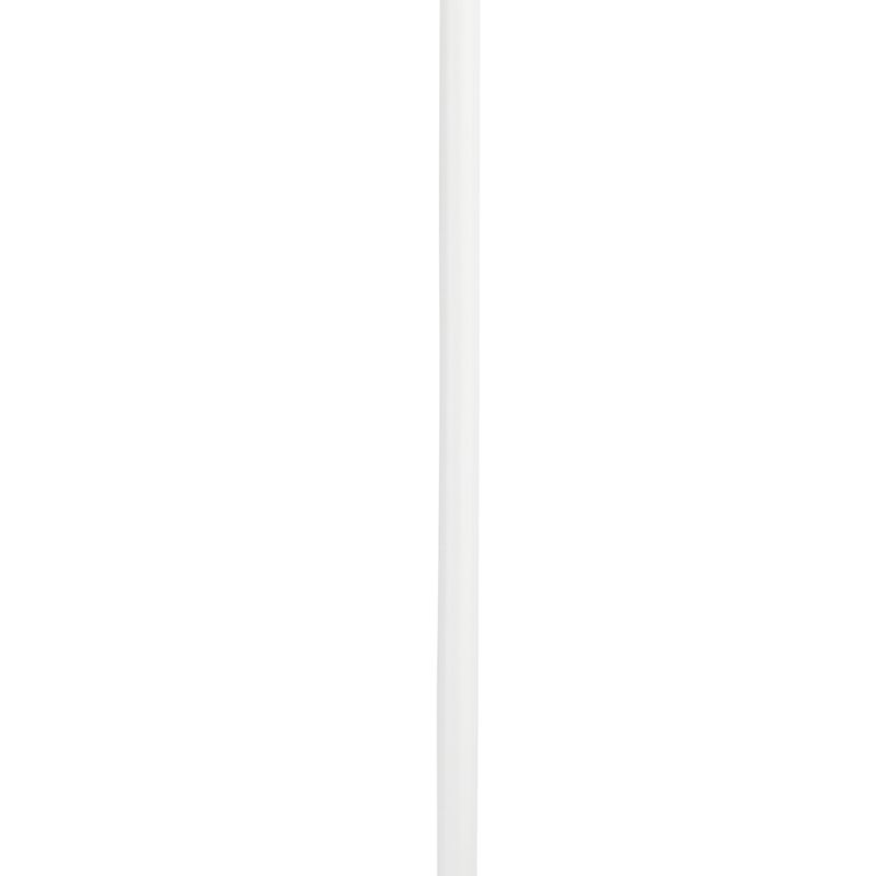 Colin 21 Inch Desk Lamp, White Metal Frame, Round Base, USB Charging Port - Benzara