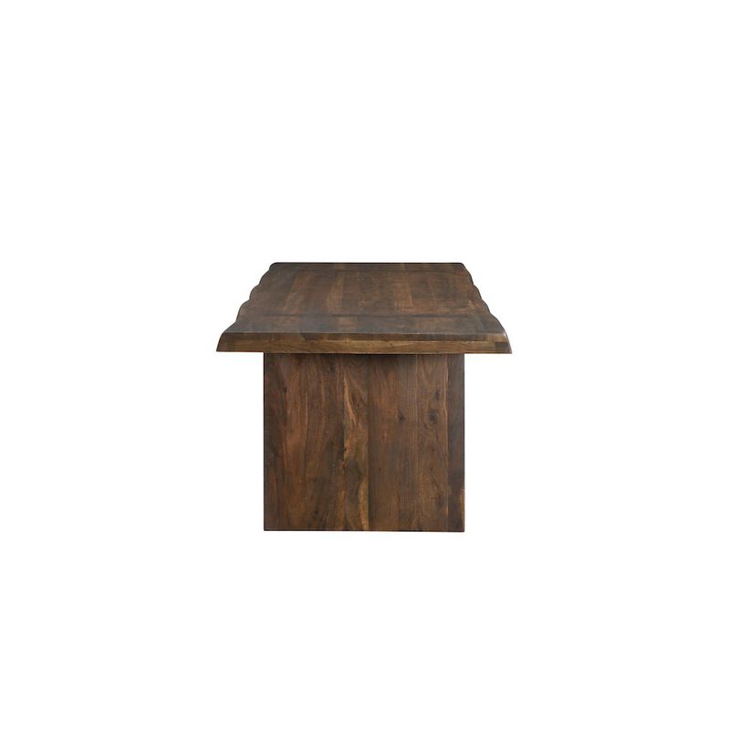 Taran Designs Elyria 86 Live Edge Solid Wood Double Pedestal Dining Table