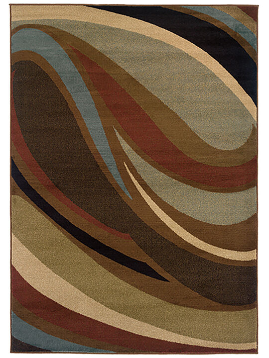 Hudson 5'3" x 7'6" Brown Rug