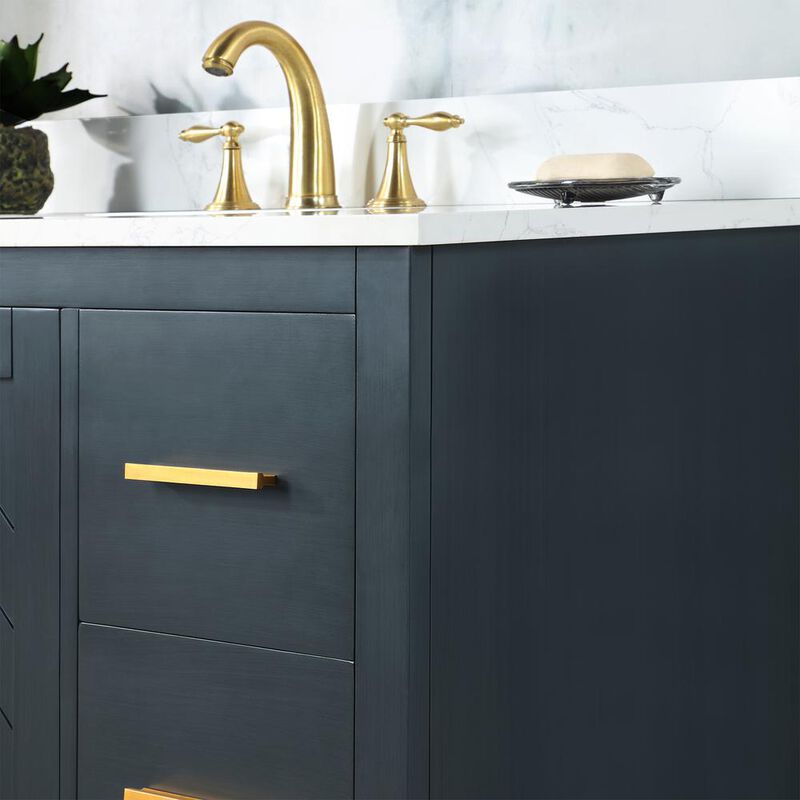 Altair 42 Single Bathroom Vanity Set in Classic Blue without Mirror