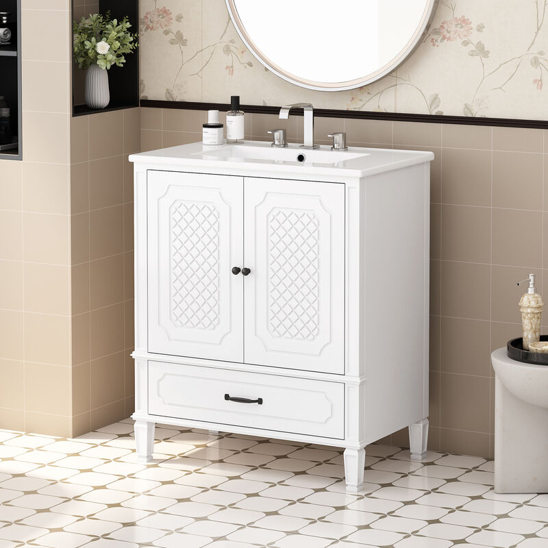 Merax Freestanding Bathroom Vanity with Sink